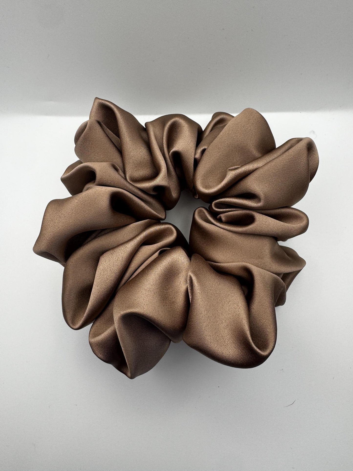 Mocha Mousse Neutral Oversized Jumbo XL Satin Scrunchie | Bridal Gift | Bridesmaid Gift | Gifts for Her