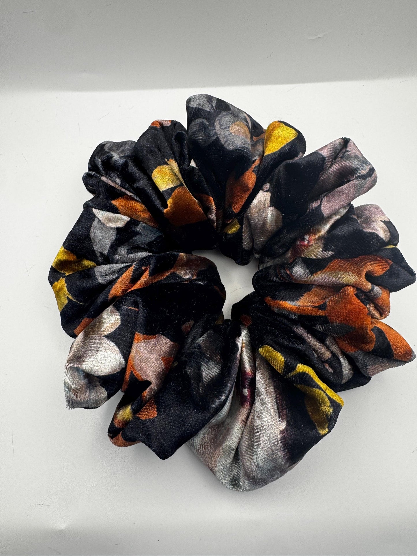Black Autumnal Velvet Oversized Jumbo XL Scrunchie | Bridal Gift | Bridesmaid Gift | Gifts for Her