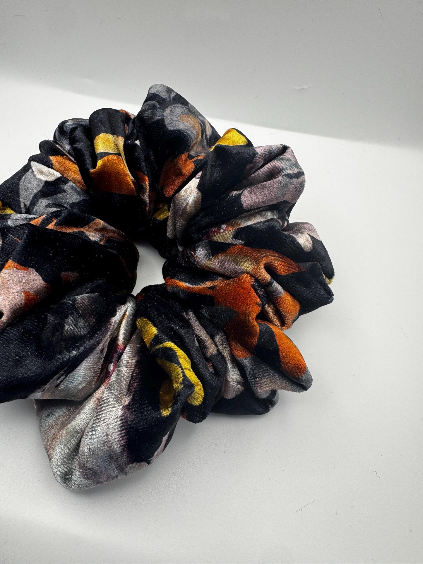 Black Autumnal Velvet Oversized Jumbo XL Scrunchie | Bridal Gift | Bridesmaid Gift | Gifts for Her