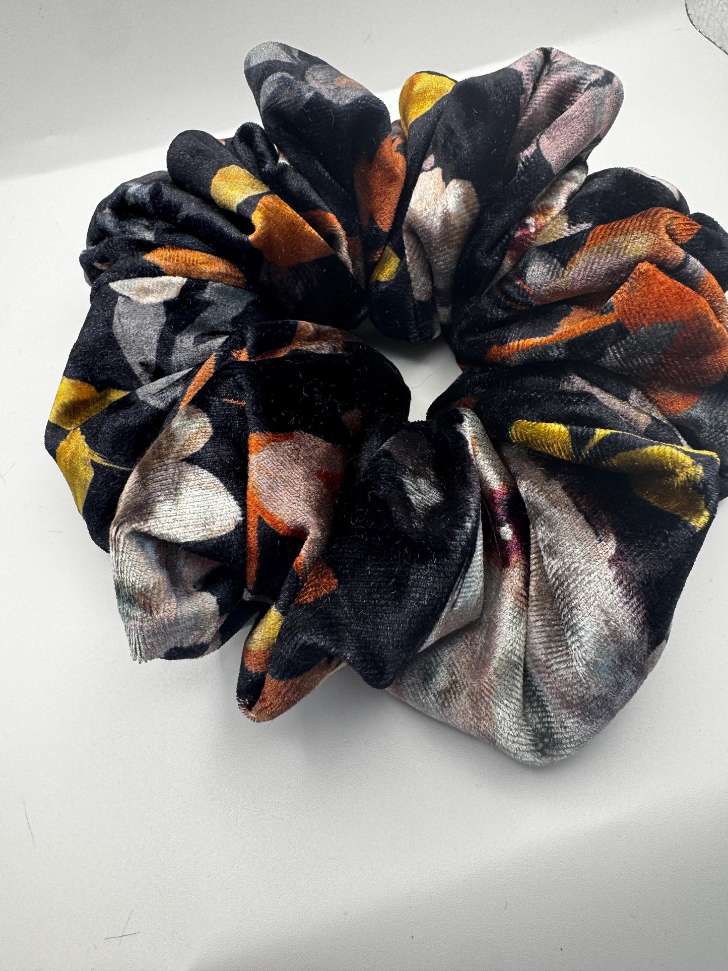 Black Autumnal Velvet Oversized Jumbo XL Scrunchie | Bridal Gift | Bridesmaid Gift | Gifts for Her
