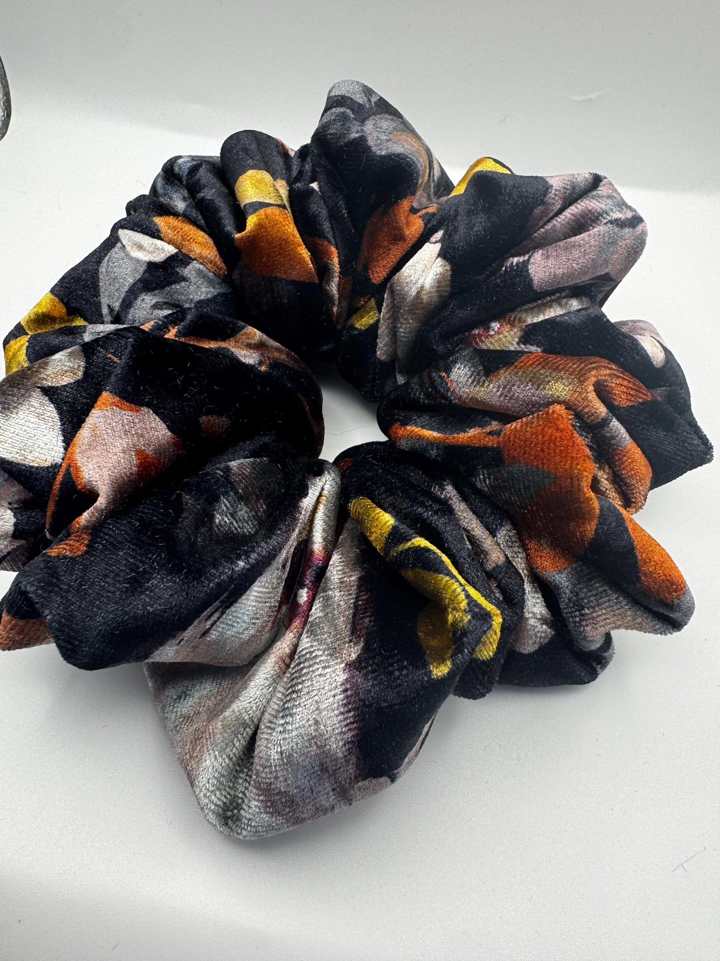 Black Autumnal Velvet Oversized Jumbo XL Scrunchie | Bridal Gift | Bridesmaid Gift | Gifts for Her