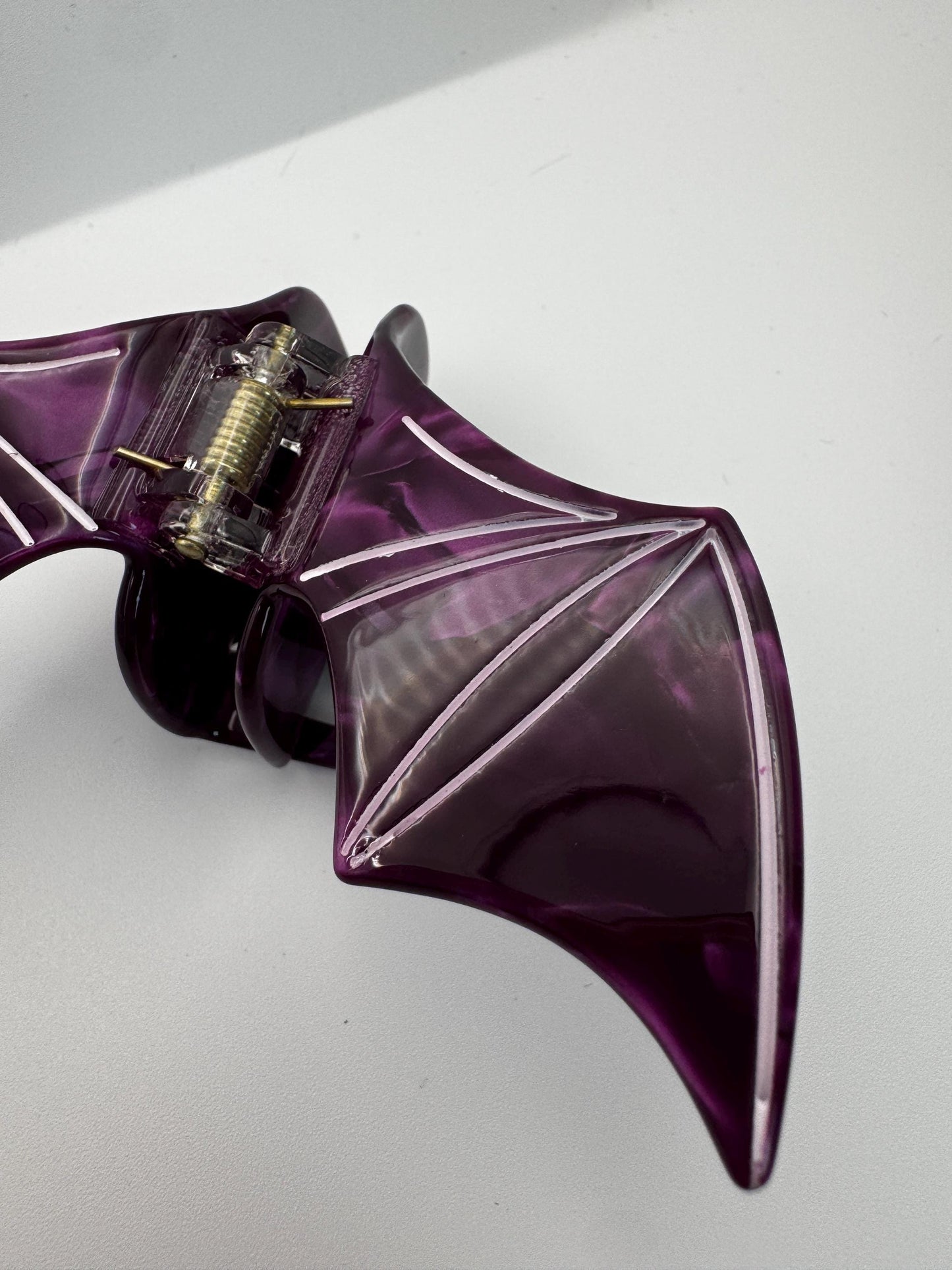 Purple Acetate Bat Wing Claw Clip| Hair Clip