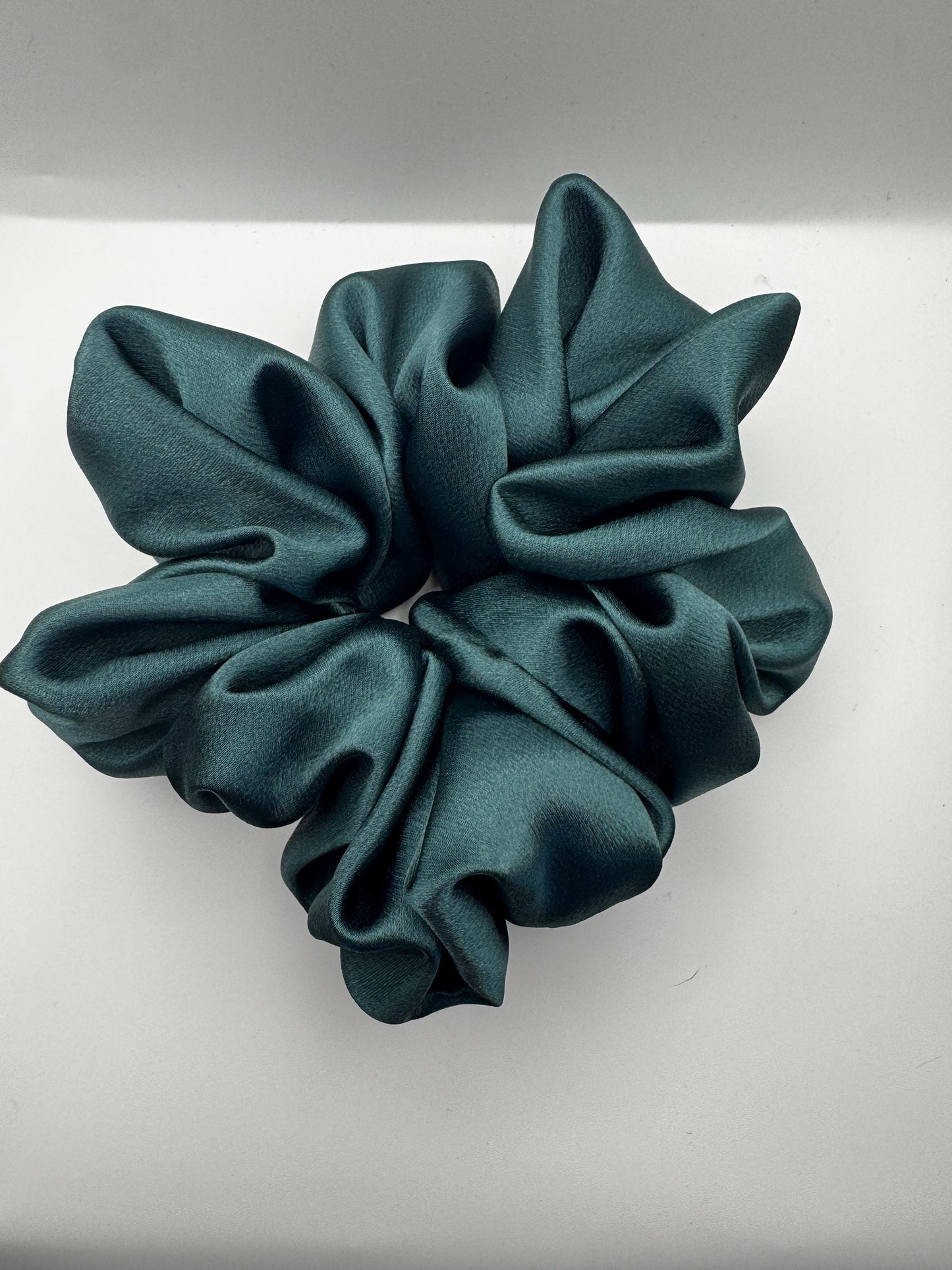 Dark Academia Hunter Green Oversized Jumbo XL Satin Scrunchie | Bridal Gift | Bridesmaid Gift | Gifts for Her