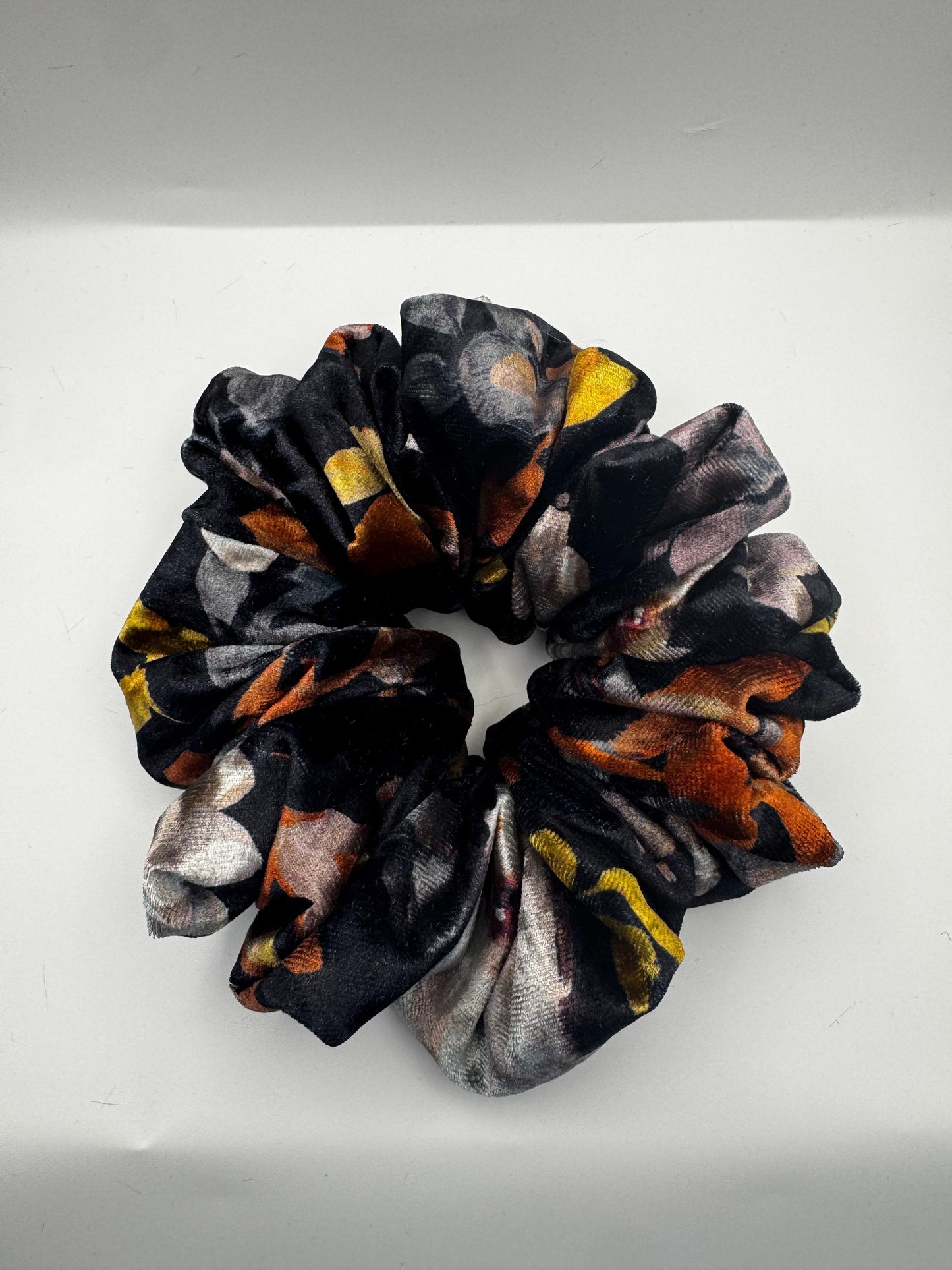 Black Autumnal Velvet Oversized Jumbo XL Scrunchie | Bridal Gift | Bridesmaid Gift | Gifts for Her