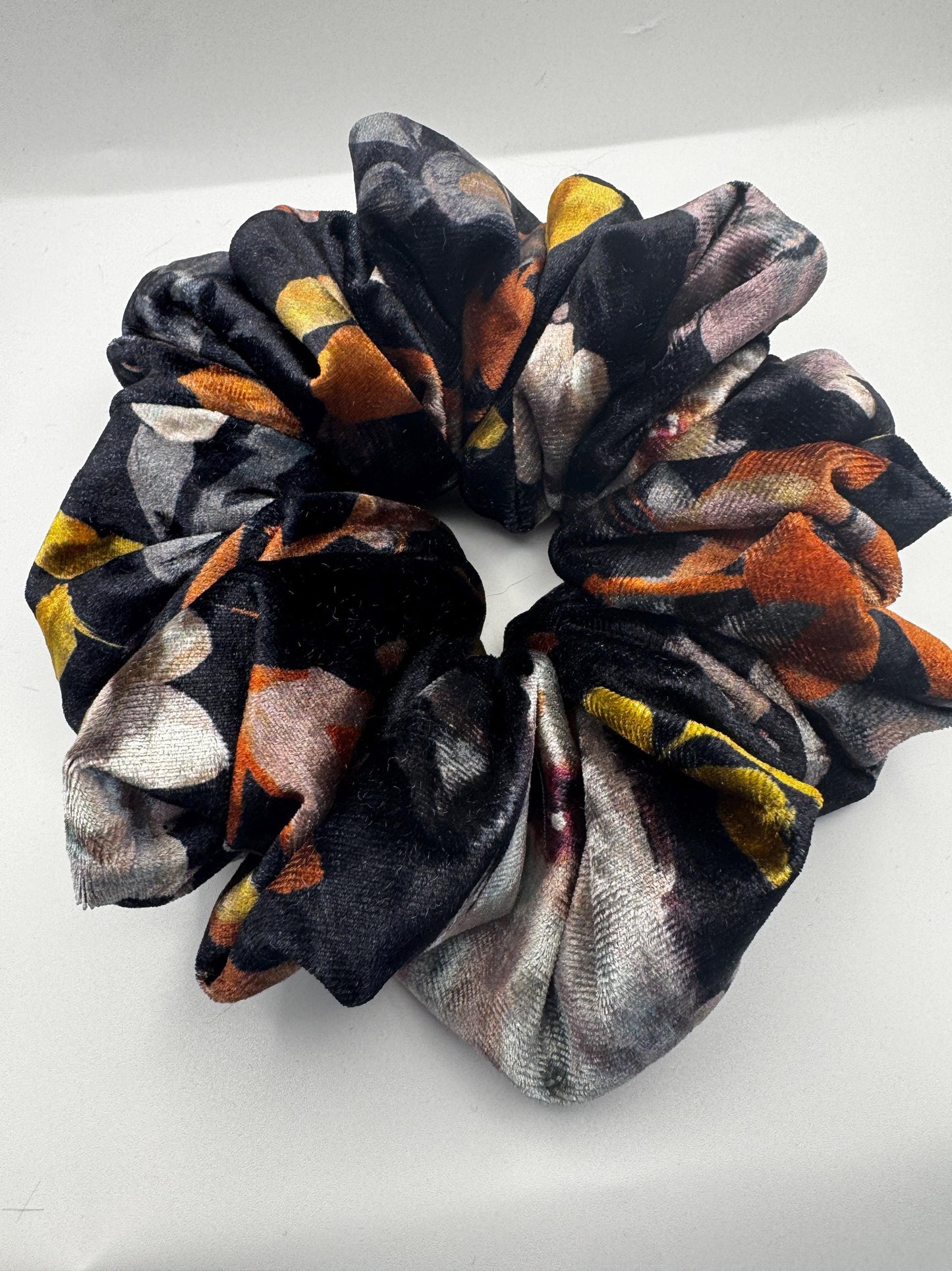Black Autumnal Velvet Oversized Jumbo XL Scrunchie | Bridal Gift | Bridesmaid Gift | Gifts for Her