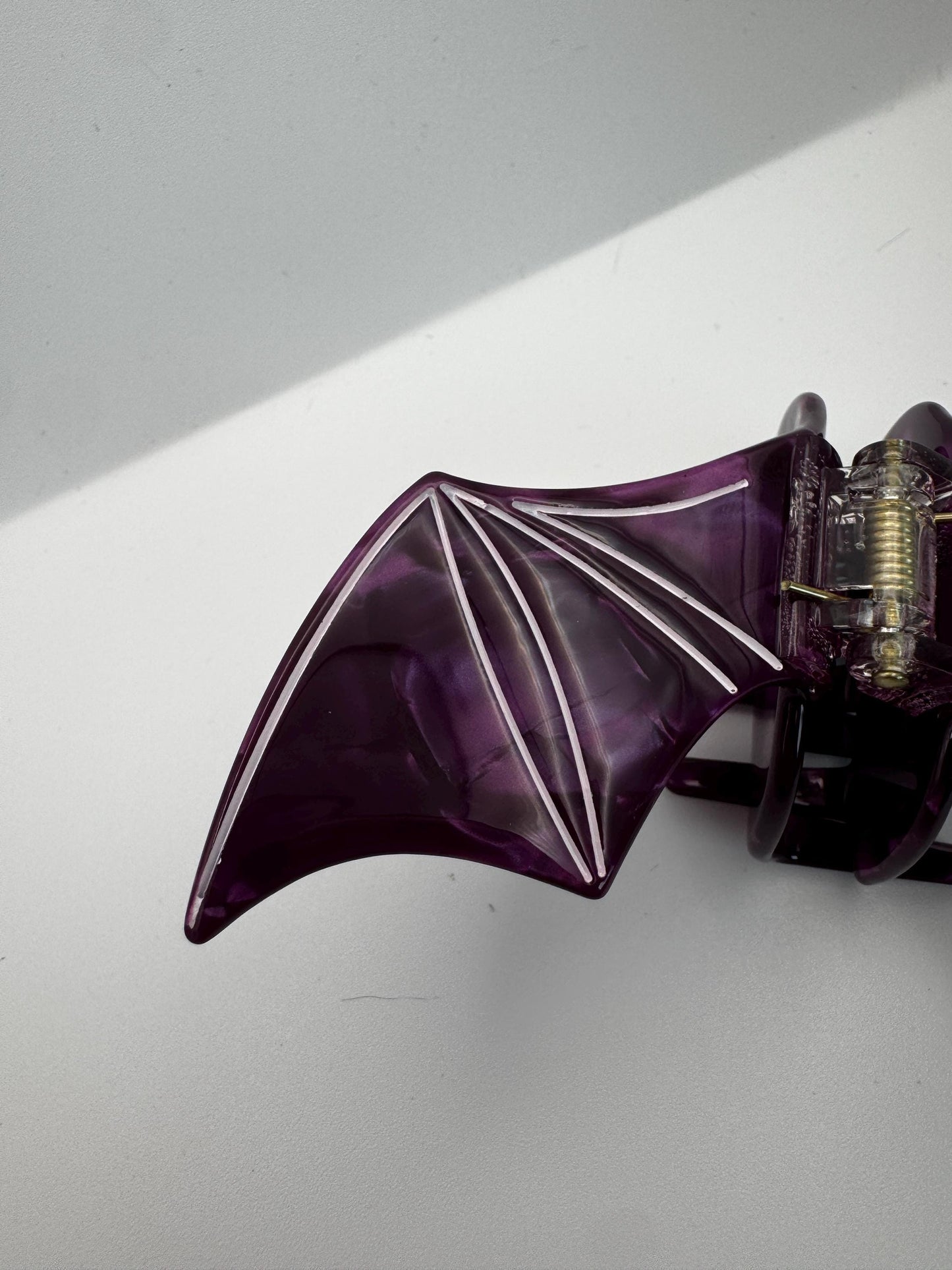 Purple Acetate Bat Wing Claw Clip| Hair Clip