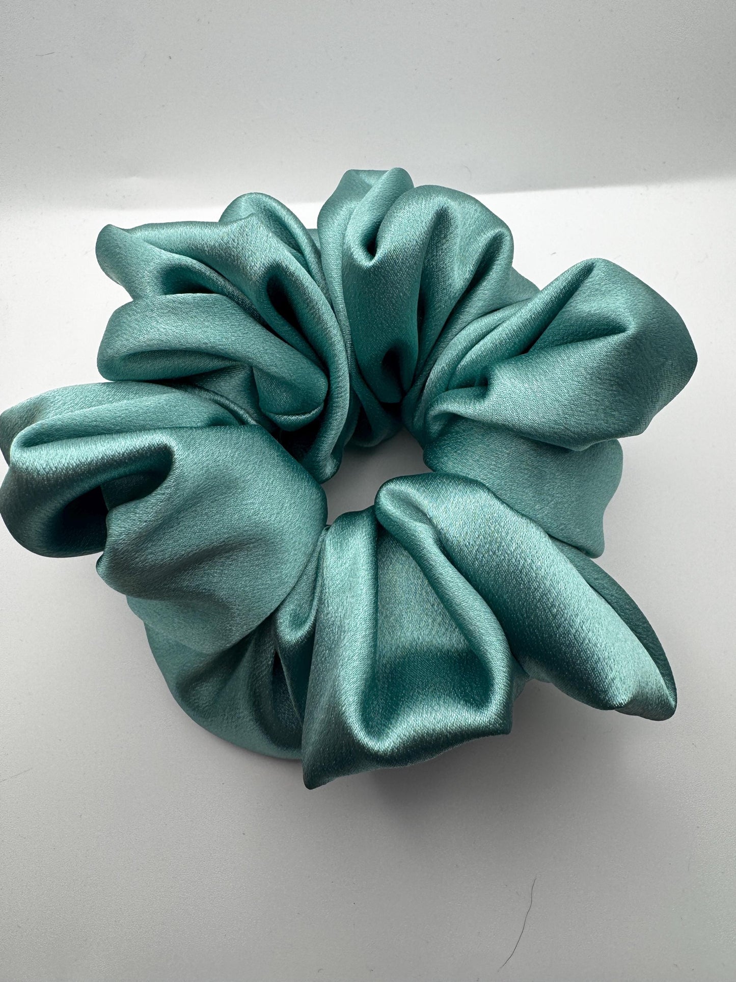 Teal Blue Coastal Cowgirl Oversized Jumbo XL Satin Scrunchie | Bridal Gift | Bridesmaid Gift | Gifts for Her
