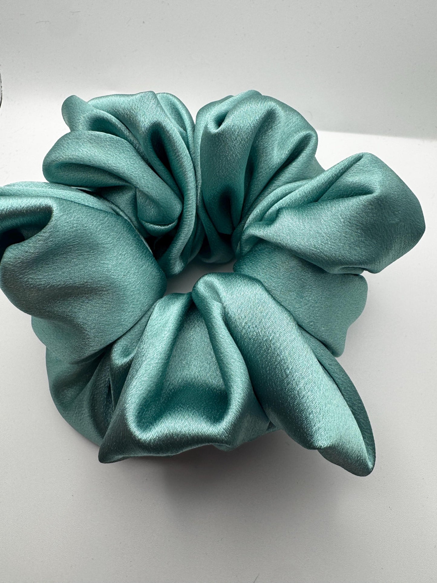 Teal Blue Coastal Cowgirl Oversized Jumbo XL Satin Scrunchie | Bridal Gift | Bridesmaid Gift | Gifts for Her
