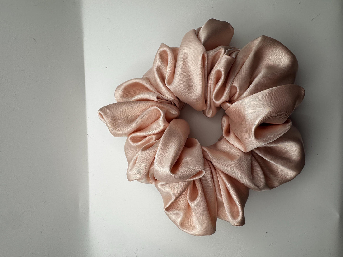 Soft Petal Pink Rococo Coquette Oversized Jumbo XL Satin Scrunchie | Bridal Gift | Bridesmaid Gift | Gifts for Her