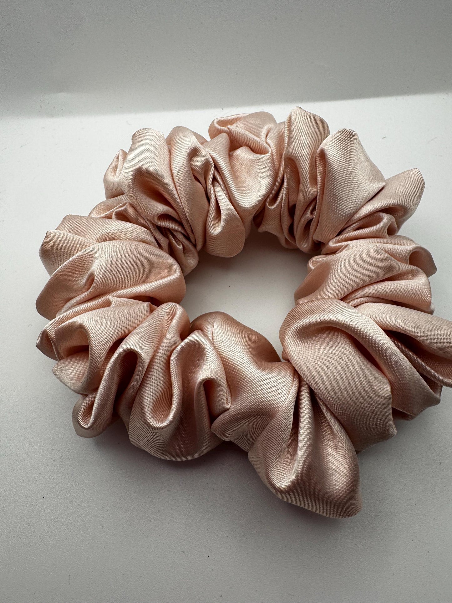 Soft Petal Pink Rococo Coquette Regular Medium Size Satin Scrunchie | Bridal Gift | Bridesmaid Gift | Gifts for Her