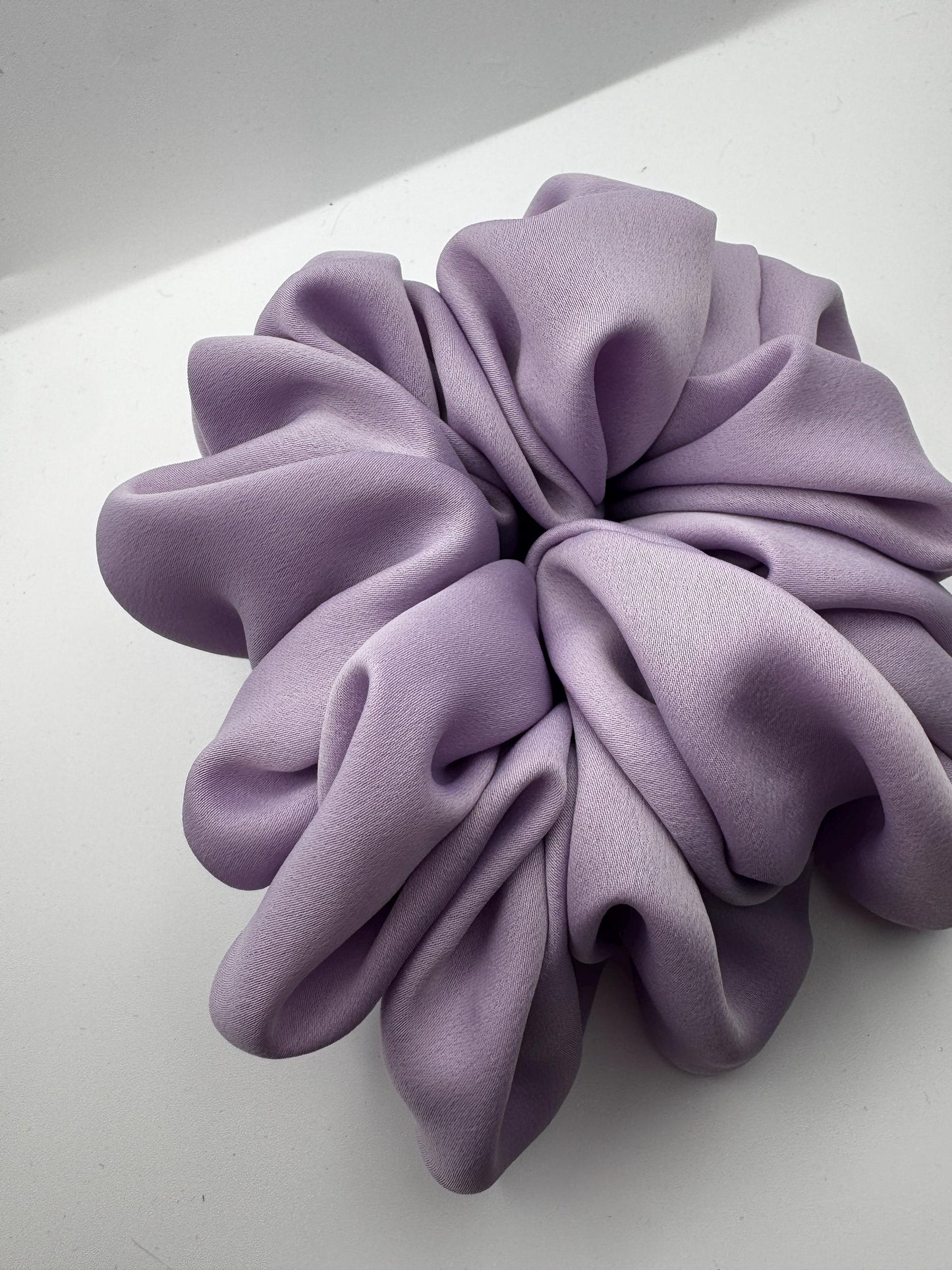 Soft Lavender Purple Rococo Coquette Oversized Jumbo XL Satin Scrunchie | Bridal Gift | Bridesmaid Gift | Gifts for Her