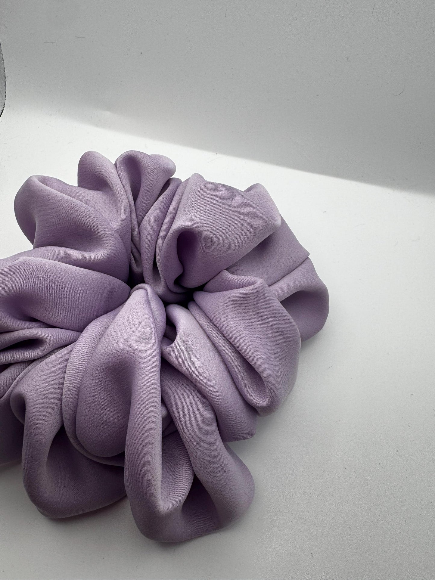 Soft Lavender Purple Rococo Coquette Oversized Jumbo XL Satin Scrunchie | Bridal Gift | Bridesmaid Gift | Gifts for Her