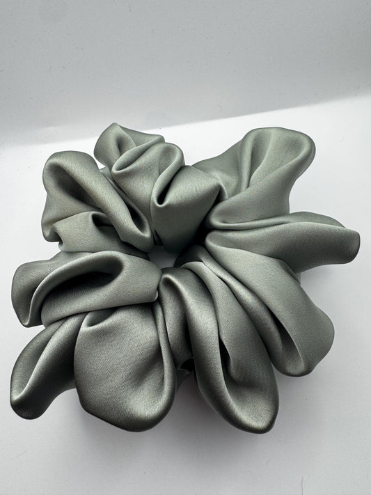 Sage Green Coquette Cottagecore Oversized Jumbo XL Satin Scrunchie | Bridal Gift | Bridesmaid Gift | Gifts for Her