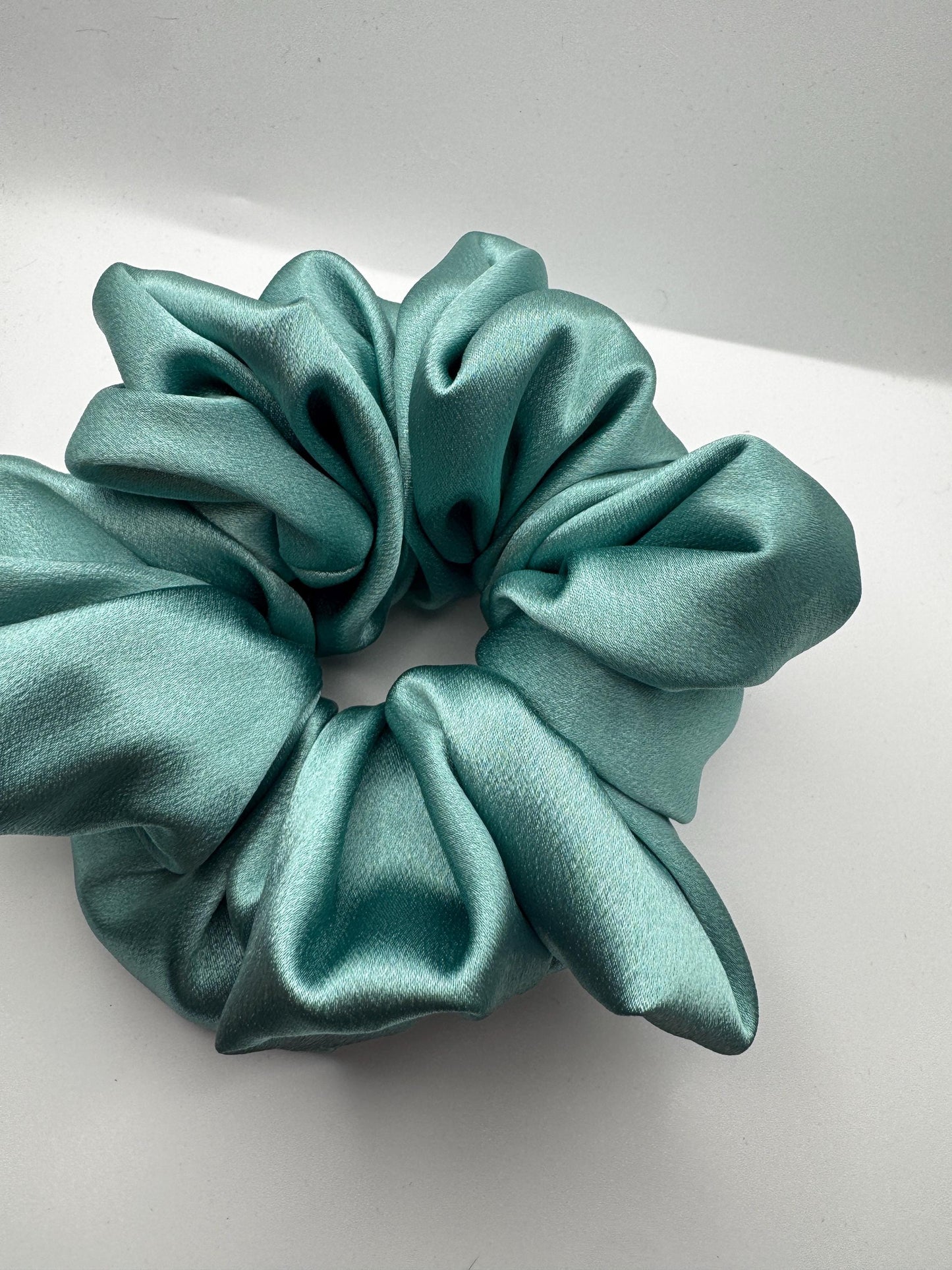 Teal Blue Coastal Cowgirl Oversized Jumbo XL Satin Scrunchie | Bridal Gift | Bridesmaid Gift | Gifts for Her