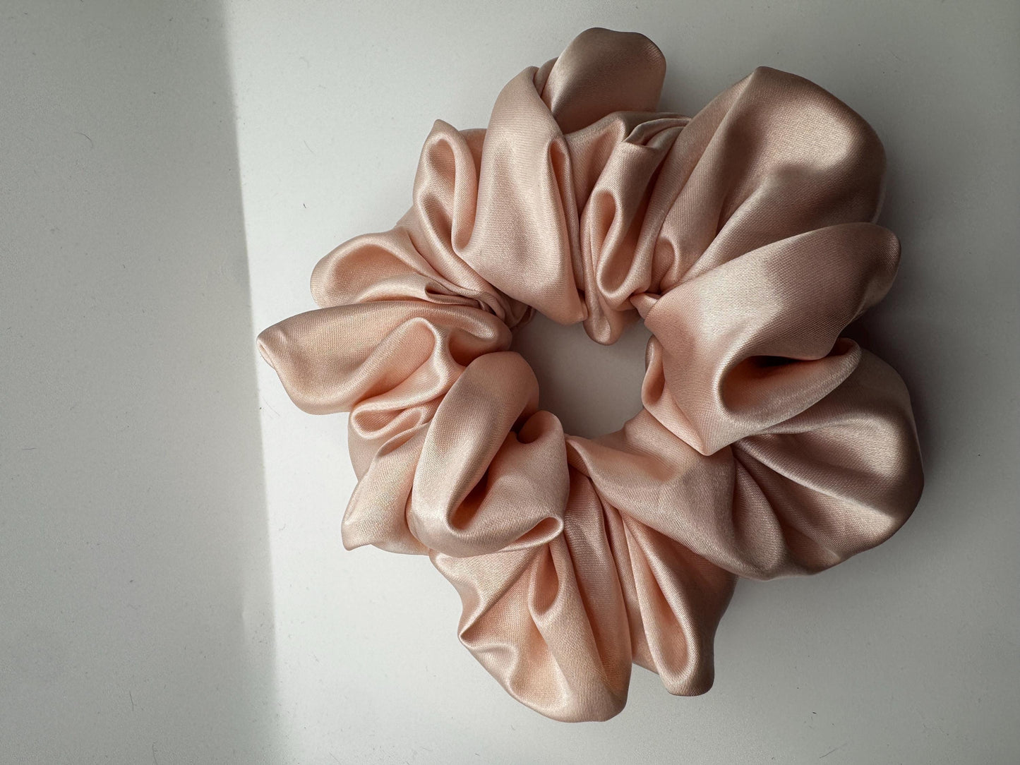 Soft Petal Pink Rococo Coquette Oversized Jumbo XL Satin Scrunchie | Bridal Gift | Bridesmaid Gift | Gifts for Her