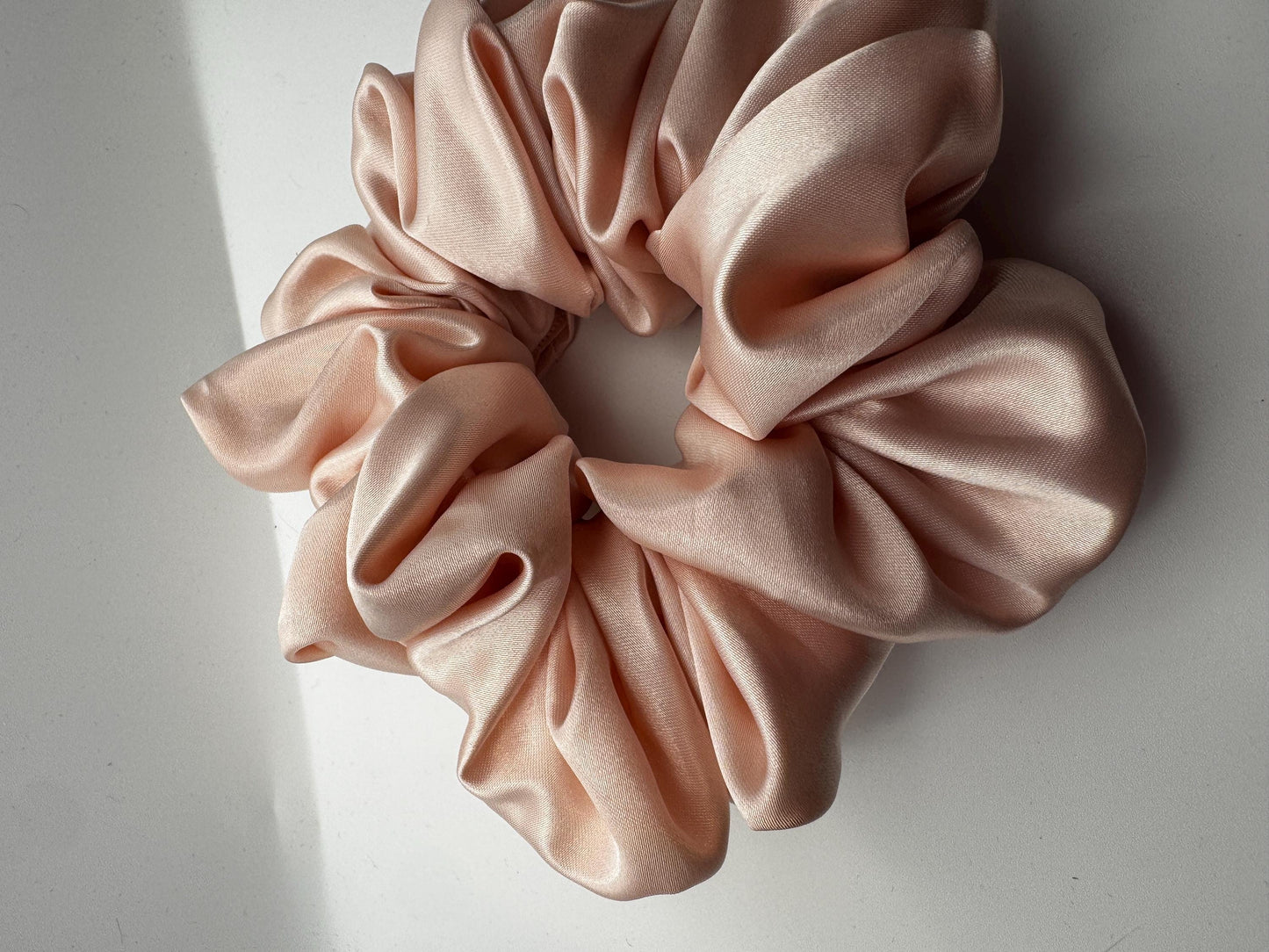 Soft Petal Pink Rococo Coquette Oversized Jumbo XL Satin Scrunchie | Bridal Gift | Bridesmaid Gift | Gifts for Her