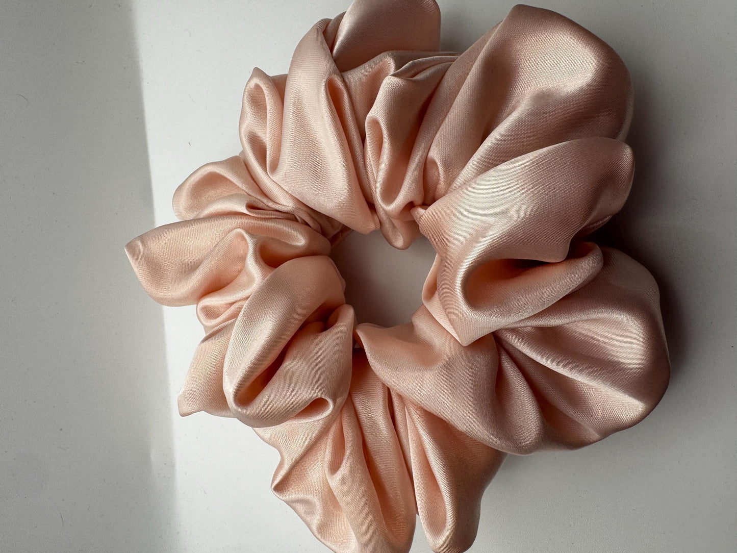 Soft Petal Pink Rococo Coquette Oversized Jumbo XL Satin Scrunchie | Bridal Gift | Bridesmaid Gift | Gifts for Her