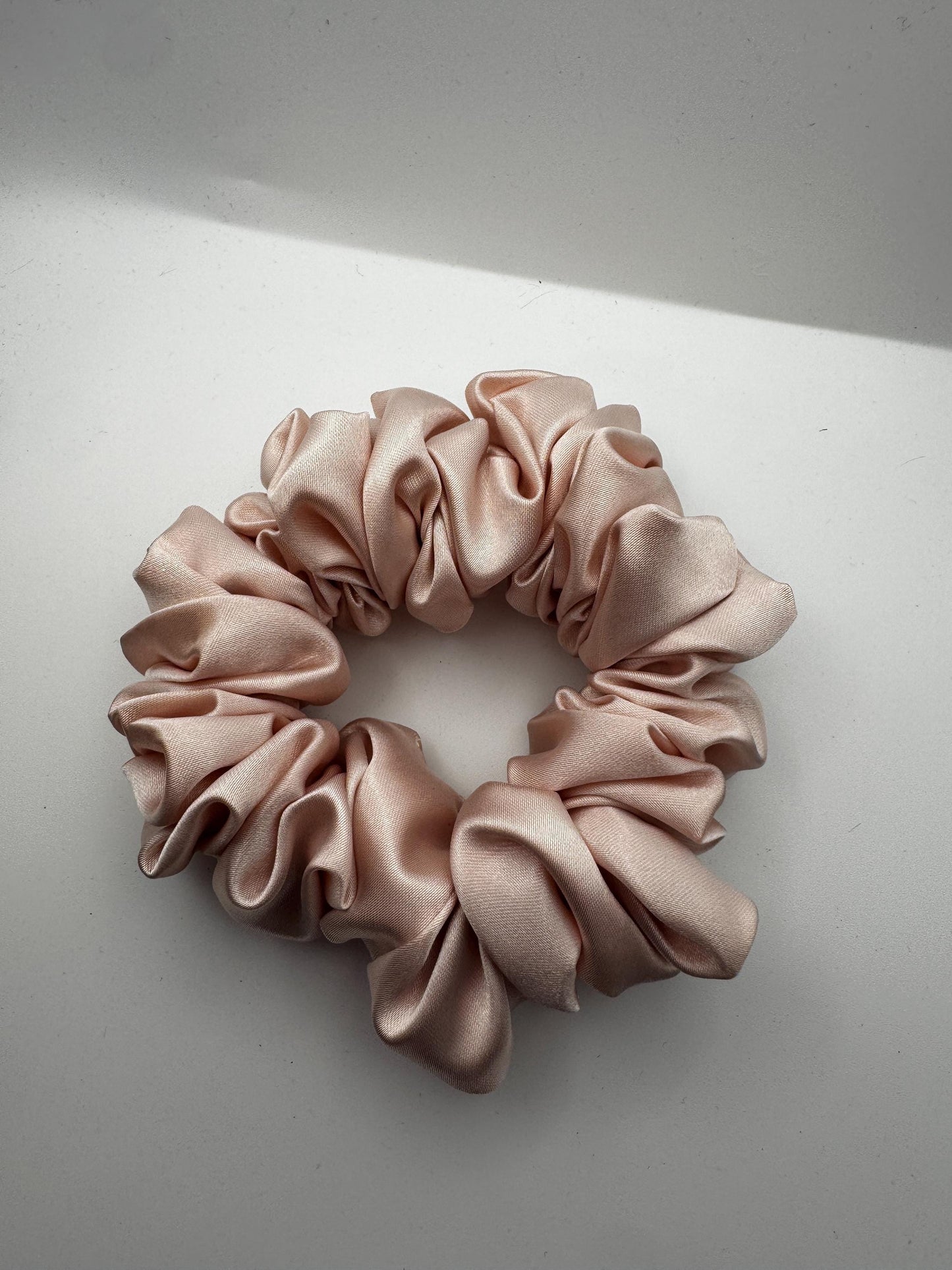 Soft Petal Pink Rococo Coquette Regular Medium Size Satin Scrunchie | Bridal Gift | Bridesmaid Gift | Gifts for Her