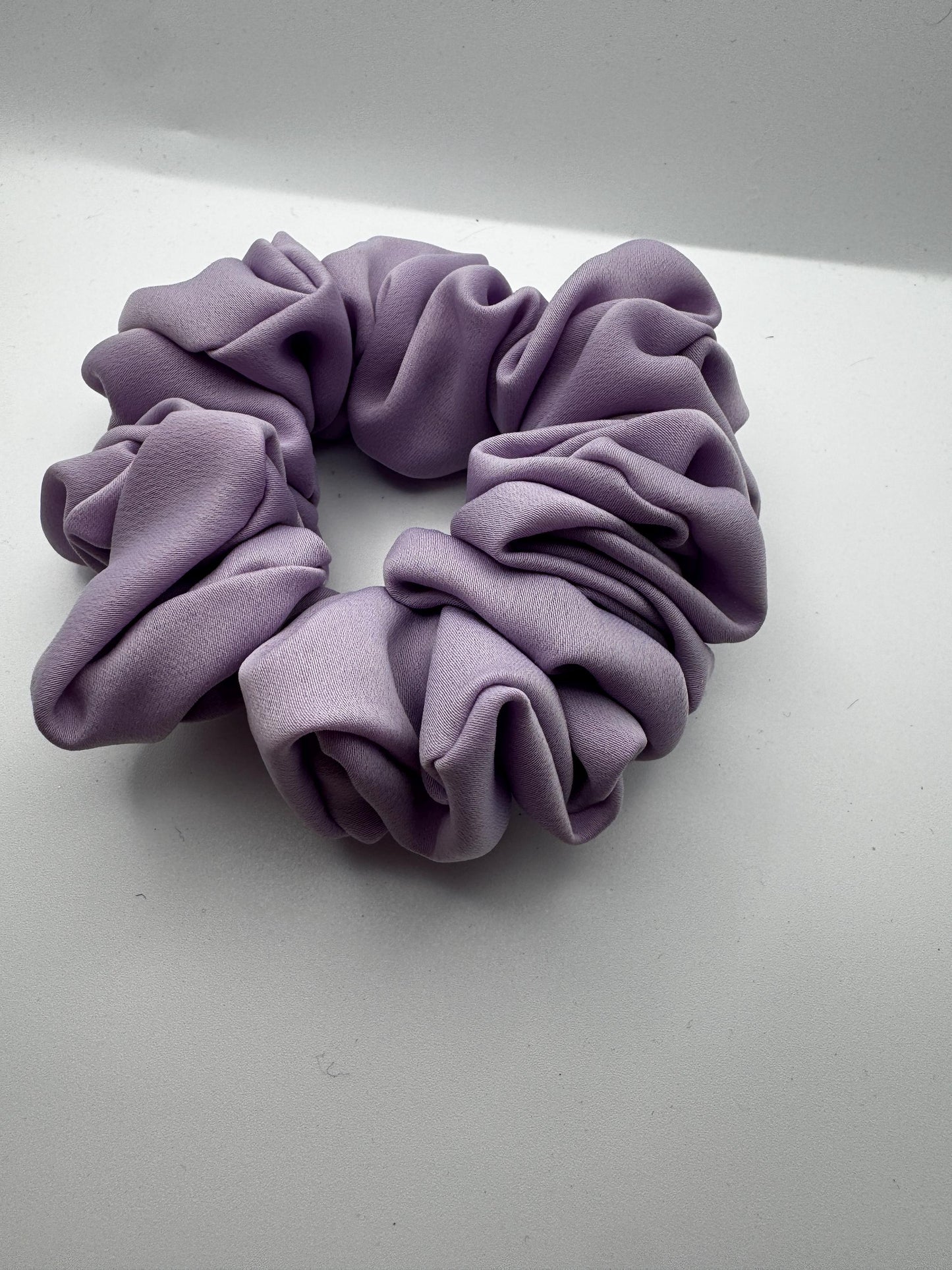 Soft Lavender Purple Rococo Coquette Regular Medium Size Satin Scrunchie | Bridal Gift | Bridesmaid Gift | Gifts for Her