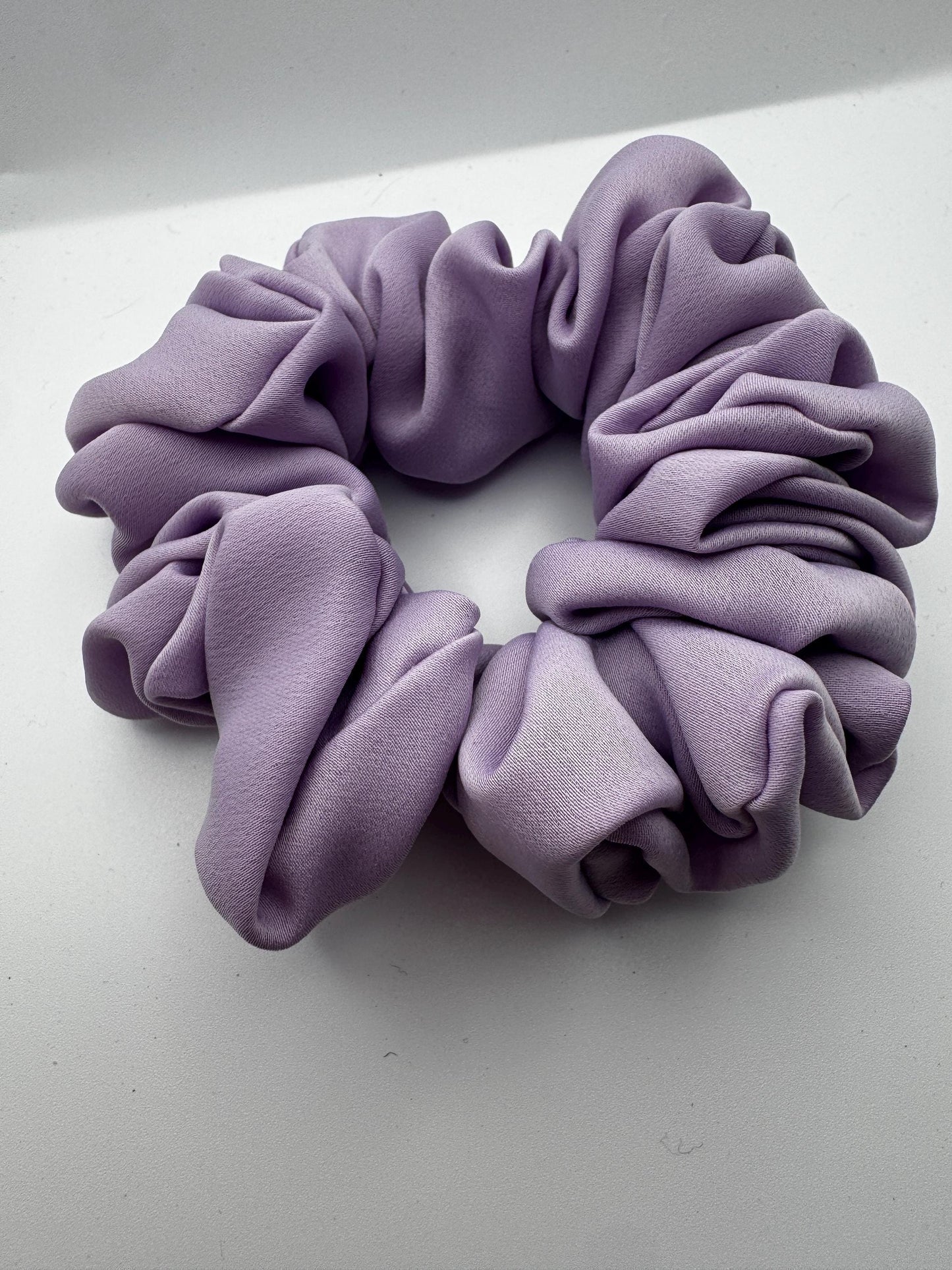 Soft Lavender Purple Rococo Coquette Regular Medium Size Satin Scrunchie | Bridal Gift | Bridesmaid Gift | Gifts for Her