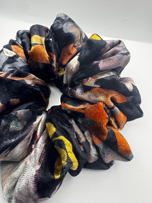 Black Autumnal Velvet Oversized Jumbo XL Scrunchie | Bridal Gift | Bridesmaid Gift | Gifts for Her