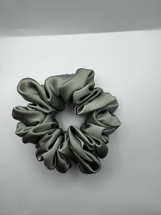 Sage Green Coquette Cottagecore Regular Medium Size Satin Scrunchie  | Bridal Gift | Bridesmaid Gift | Gifts for Her