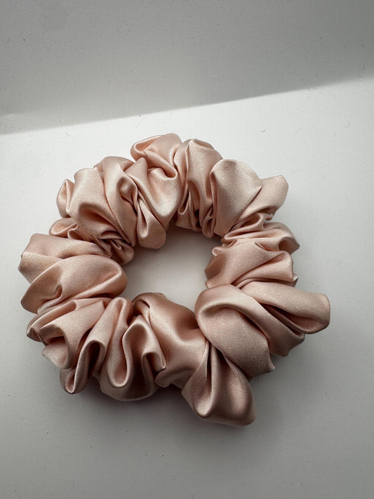 Soft Petal Pink Rococo Coquette Regular Medium Size Satin Scrunchie  | Bridal Gift | Bridesmaid Gift | Gifts for Her